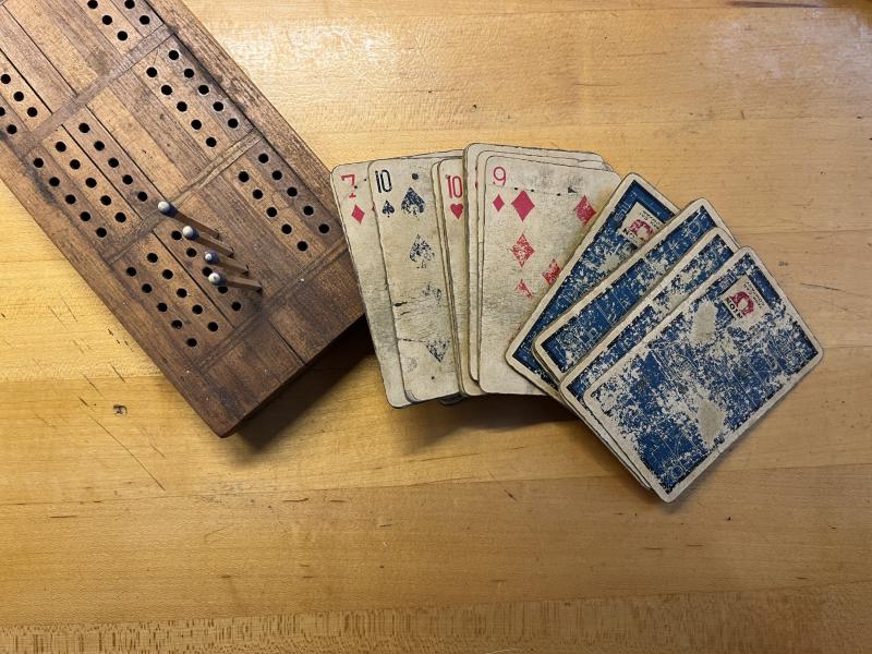 My grandpa’s solitaire deck. (Photo by DianeO’Brien) Cards