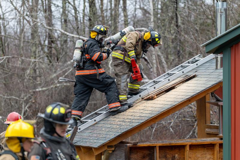 On April 13, firefighters gathered at Camden Fire Dept. and Hope Fire Dept. for a day of hands-on equipment training. (Photo courtesy Tim Beynart) (Photo courtesy Tim Beynart)