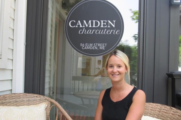 Allison Warren sits outside her new business. (Photo by Kay Stephens) c