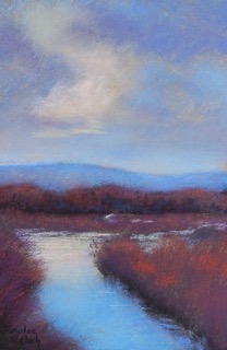 Artwork by Janalee Welch, Evening Marsh #1, Pastel (Image courtesy Rockland Main Street) Janalee Welch, Evening Marsh #1, Pastel (Image courtesy Rockland Main Street)