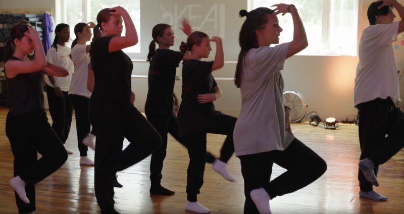 Kea Tesseyman and son Adrian teaching dance (Photo courtesy Sam Sosnowski/KEA Dance Center)