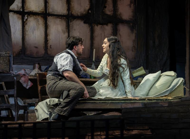 Freddie De Tommaso as Rodolfo and Juliana Grigoryan as Mimì in Puccini's "La Bohème." (Photo by Karen Almond / Met Opera) Freddie De Tommaso as Rodolfo and Juliana Grigoryan as Mimì in Puccini's "La Bohème." (Photo by Karen Almond / Met Opera)
