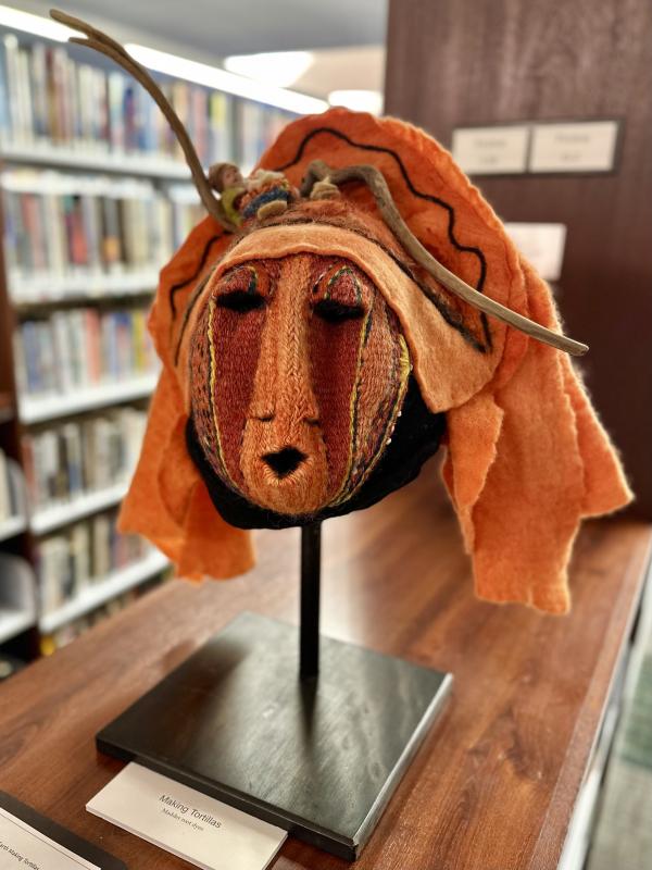 Fiber mask created by Susan Barrett Merrill. (Photo courtesy Rockport Public Library) Fiber mask created by Susan Barrett Merrill. (Photo courtesy Rockport Public Library)