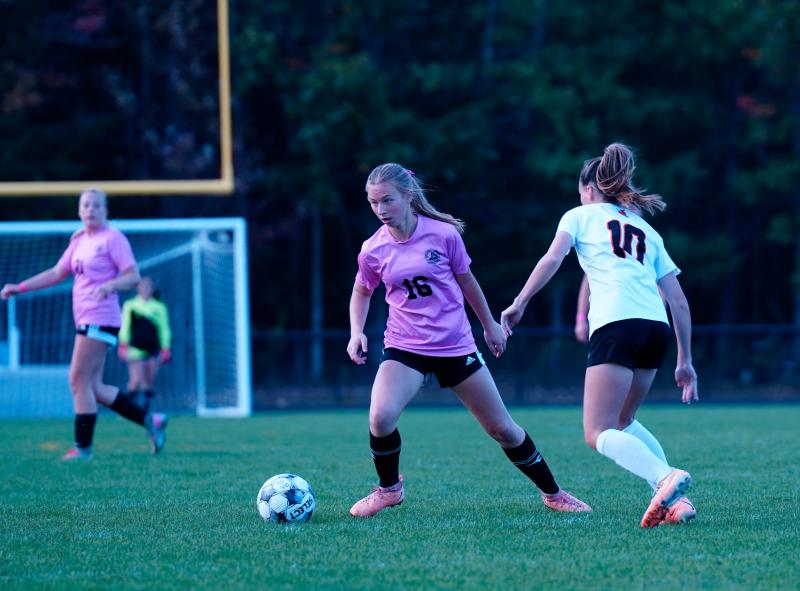 Camden Hills Regional High School Varsity Girls Soccer team takes on the Brewer High School Witches. (Photo courtesy Jason Gallant) Camden Hills Regional High School Varsity Girls Soccer team takes on the Brewer High School Witches. (Photo courtesy Jason Gallant)