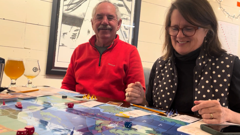 Rachel Noyes and Jerry Doughty playing Corker