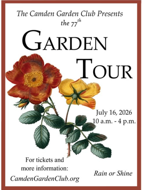 Tickets Available Now at camdengardenclub.org