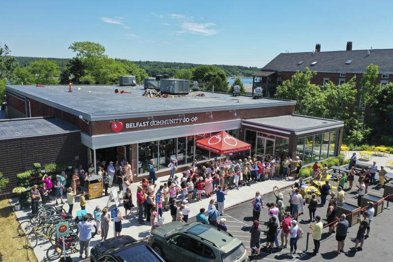 crowd outside store