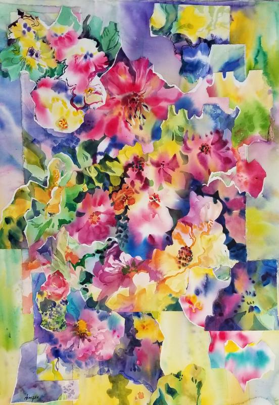 painting of flower petals
