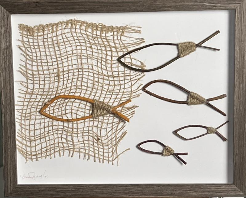 fiber fish in net