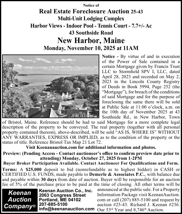  Auction 25-43 Public Notice BR/WN/LCN and Classified RE Times Record