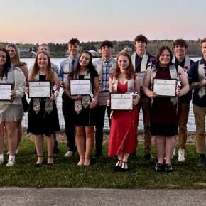 2024 - 2025 Waldo County Technical Center students celebrate their induction into National Technical Honor Society. (Photo courtesy Waldo County Technical Center)