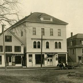 Far right shop Mrs. L. M. Doham millenary. Photo taken after 1903. (Photo courtesy Warren Historical Society)