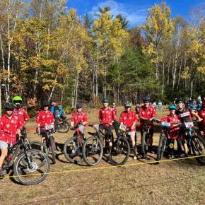Camden Hills Regional High School Mountain Bike Team. (Photo courtesy Kate Lee)