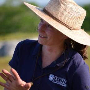 Woman in a straw hat