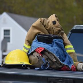 pile of turn-out gear pieces