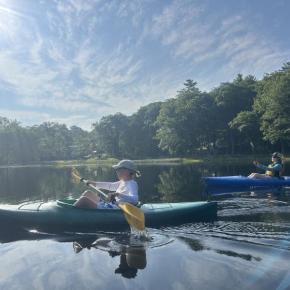 women kayaking