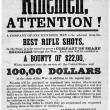 Recruitment poster for sharpshooters. 