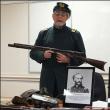 Sulin with a target rifle typical of what the Sharpshooters had trained on. 