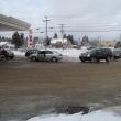 Cars lined up for gas at Dead River on Route 3 in Belfast.
