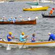 Four-oar and six-oar gigs raced in Come Boating!’s regatta at the at the 17th annual Belfast Harbor Fest, hosted by Belfast Rotary Club, on Aug. 18.