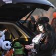 A Trunk or Treat dispenser at the American Legion draws from the darker Halloween spirit. (Photo by Sarah Thompson)