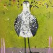 Garden Bird 131, oil on panel 2024 by Sheep Jones. (Photo courtesy Belfast Free Library)