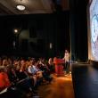 Aaron Englander presents at the April 2024 Pecha Kucha Night at the Strand Theatre. (Photo by Michael O’Neil)