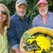 Frank and Matthew of Camden, here with Patrisha McLean, won the “Into the Light!” Selfie-Raffle Pet Basket, with treats donated by Maine Dog, Loyal Biscuit, and Creative Creations. Money raised through “Into the Light!” will pay for items to rescue pets from domestic abuse, in addition to bringing safety to women and children. (Photo by Finding Our Voices)