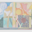 Grace Coral Acorn by Keri Kimura, 2024, acrylic on board, 46 x 60 in. (Image courtesy The Parsonage Gallery)