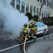 Dousing the car fire 