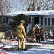 Long after the smoke cleared, interior-trained firefighters continued to clean debris, saturate hot spots, and search for the origin of the fire at 906 Depot Road, in Union. (Photo by Sarah Thompson)