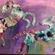 Hoof beats Mixed Media Equine Expressions by Diana Gallant. (Photo courtesy Gibbs Library)