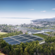 The proposed Nordic Aquafarms, Inc., facility with Penobscot Bay in the distance. (Image courtesy Nordic Aquafarms, Inc.)