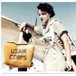 With parachute in tow, Lillian Lorraine Yonally prepares for another flight. (Photo courtesy Owls Head Transportation Museum)