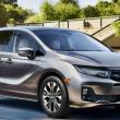 Although refreshed and updated inside and out for 2025, Honda’s minivan remains recognizably an Odyssey—and it remains the best-selling minivan in America too. This color is Pacific Pewter Metallic. 