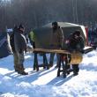 Prepping for the chute. Photo by Kay Stephens