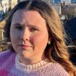 Lilly, a 20-year-old UNE Biddeford student, talks about how an abusive boyfriend upended her college life in the Teen Dating Violence Awareness and Prevention Month episode of Patrisha McLean’s "Let’s Talk About It" podcast. (Photo by Patrisha McLean)