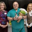 (L - R): Kristin Cyr, RN, MSN, chief nursing officer for MaineHealth Pen Bay and Waldo Hospitals; Charles Braine, RN; and Denise Needham, PharmD, president of MaineHealth Pen Bay and Waldo Hospitals, during a recent award ceremony at MaineHealth Waldo Hospital. (Photo courtesy MaineHealth)