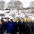 Dip Down Rise Up with Saltwater Mountain Co. at York Harbor Beach at 4:30 p.m. The yellow flower hats were repurposed from the group’s 2024 Finding Our Voices dip. (Photo courtesy Amy Hopkins) 