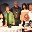 The Playhouse. L-R: Nate Marx, Isobel Holt, Lisa Goodridge, Peter Conant, Leslie Stein, Ivy Lobato, Sasha Kutsy. (Photo courtesy The Playhouse)
