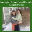 Washington's RSU40 School Board candidate Rachael Morris poses with her daughter