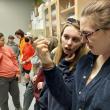 Mariah J. from Franklin County and Hannah J. from Cumberland County take a closer look at specimens from UMaine Extension’s Diagnostic Research Laboratory, a highlight of the annual 4-H Agricultural Symposium. (Photo courtesy University of Maine Cooperative Extension)