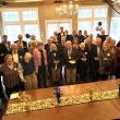 Camden Rotary Club members gathered at the Cellardoor Winery on April 5 to honor the organization’s 100th anniversary. (Photo courtesy Joan Phaup)