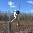 Upclose look at the "Rainwise" data collector. Solar powered and fitted with Wi-fi. (Photo by Sarah Thompson)