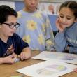 Leaps of Imagination students work on their landscape venn diagrams. (Photo courtesy Friends of Maine Coastal Islands National Wildlife Refuge)