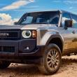 Completely new, this umpteenth version of the Land Cruiser, the 250 Series, appeared in the US last year as a relatively compact (though not small) two-row ute with a hybrid gas-electric drivetrain and serious off-road hard- and software. This color is called Meteor Shower.