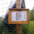 "Bird with a Banner" by Lowell Griffiths is one of sixteen images displayed at the Erickson Fields Story Trail. (Photo courtesy MCHT)