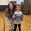 Principal’s Award winner Ezra Blakey and Principal Ainslee Riley. (Photo courtesy Thomaston Grammar School)
