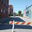 A buffer zone is created between incoming traffic from Union Street and the plastic barrier at Main Street. (Photo by Sarah Thompson)