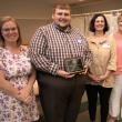The Waldoboro Lions Club received the Coulombe Center Award for Innovation on June 4. Pictured in the photo are, from left, Katie Spear; Lions Club president Daniel Vannah; Coulombe Center for Health Improvement Director Anni Pat McKenney; and MaineHealth Lincoln Hospital President Cindy Wade, RN, BSN, MHA. Courtesy photo 